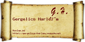Gergelics Harlám névjegykártya